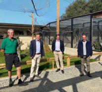 Nigel Huddleston in Cornwall - L-R: Nick Reynolds (Paradise Park), George Eustice MP, Nigel Huddleston MP, Jonathan Bray 